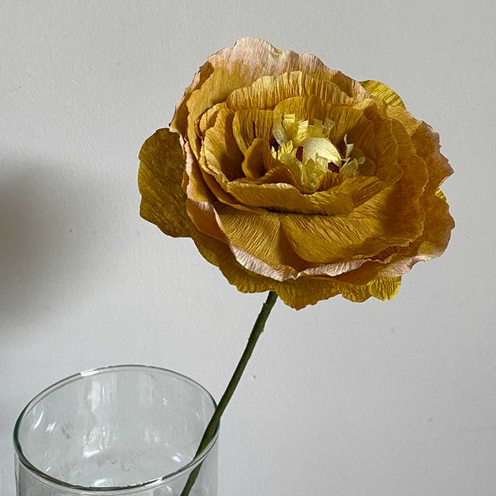 Paper Flower Poppy Ochra