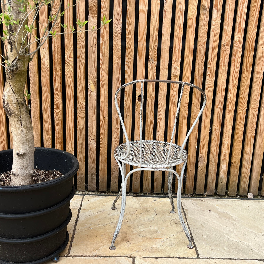 Pair of Vintage French Wire Garden Chairs