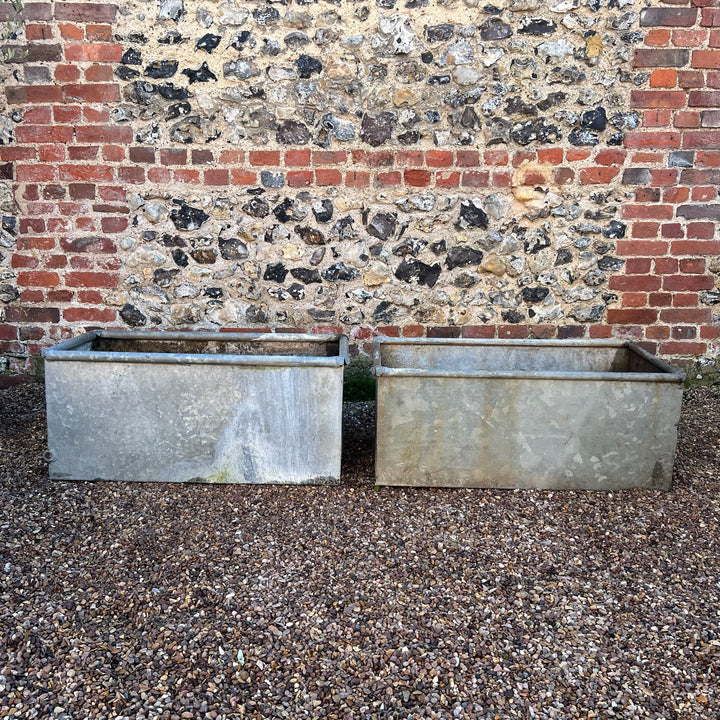 Pair of vintage water troughs 94cm x 40cm