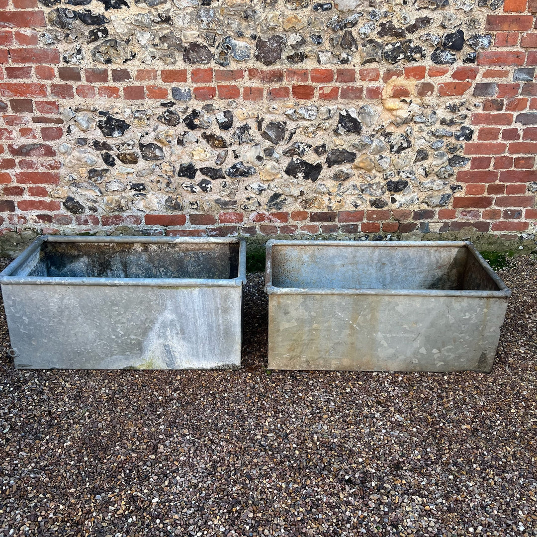 Pair of vintage water troughs 94cm x 40cm