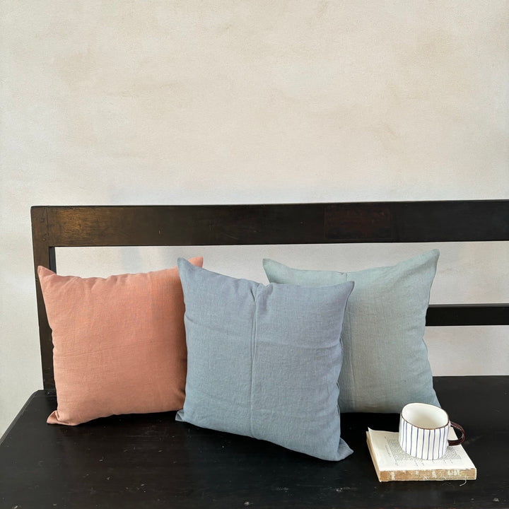 Plain Washed Linen Cushion 40cm x 40cm