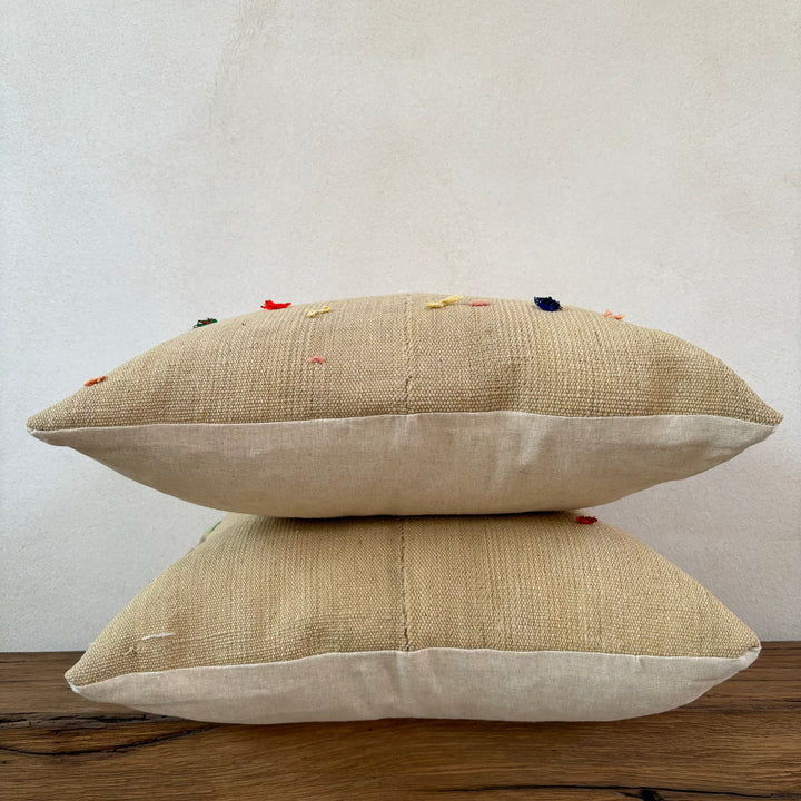 Rustic Antique Fabric Cushion | Bardot