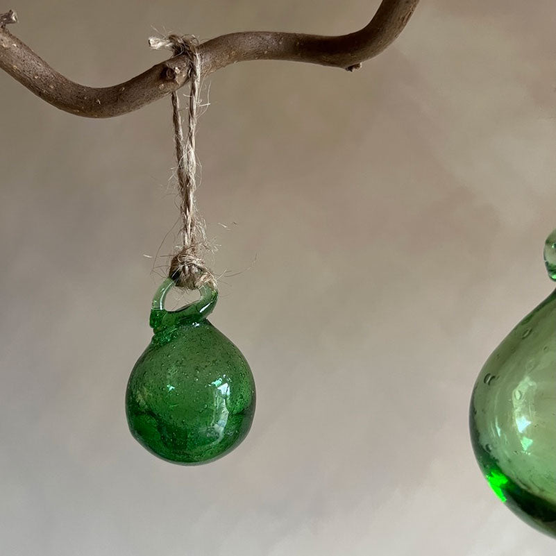 Hand blown Mini Bauble | Green