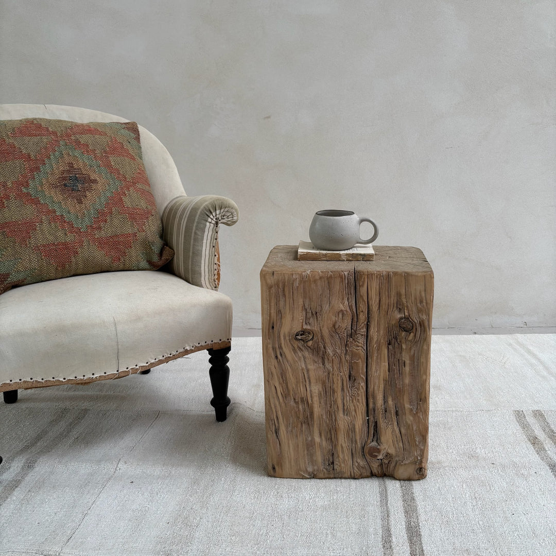 Salvaged Tree Stump Side Table | Laurell