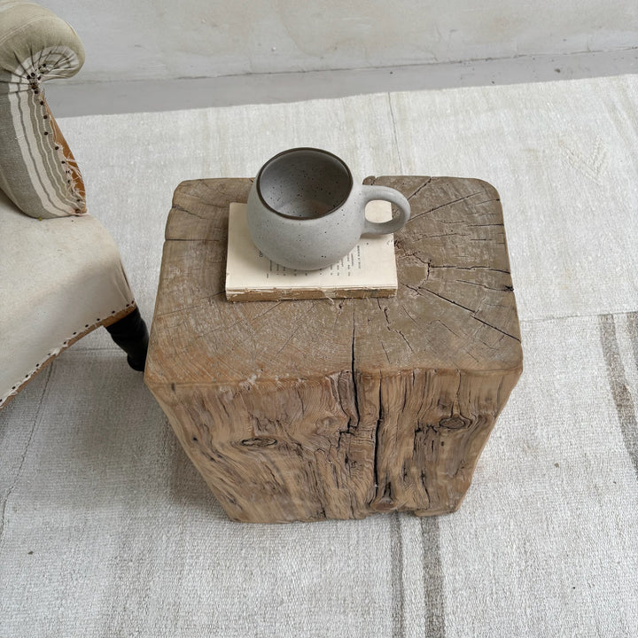 Salvaged Tree Stump Side Table | Laurell