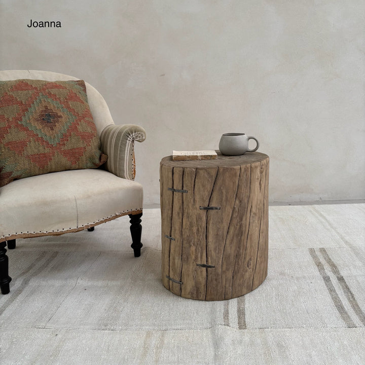 Salvaged Wood Tree Stump Side Tables