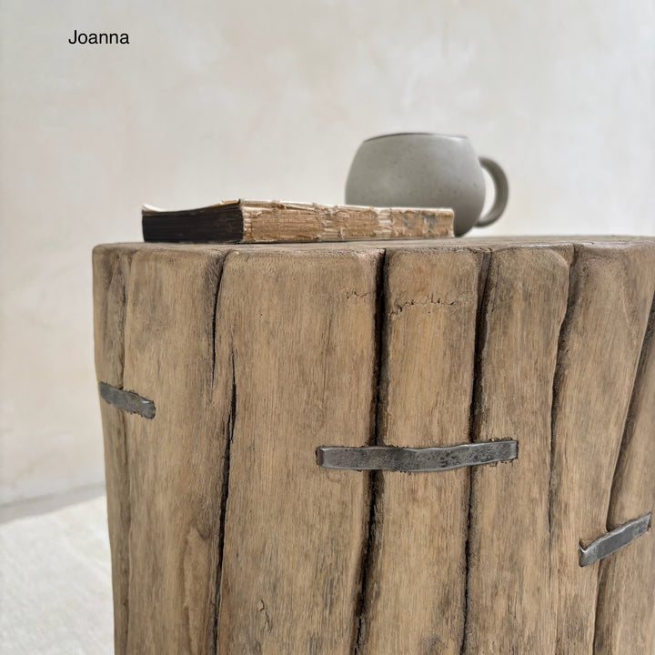 Salvaged Wood Tree Stump Side Tables