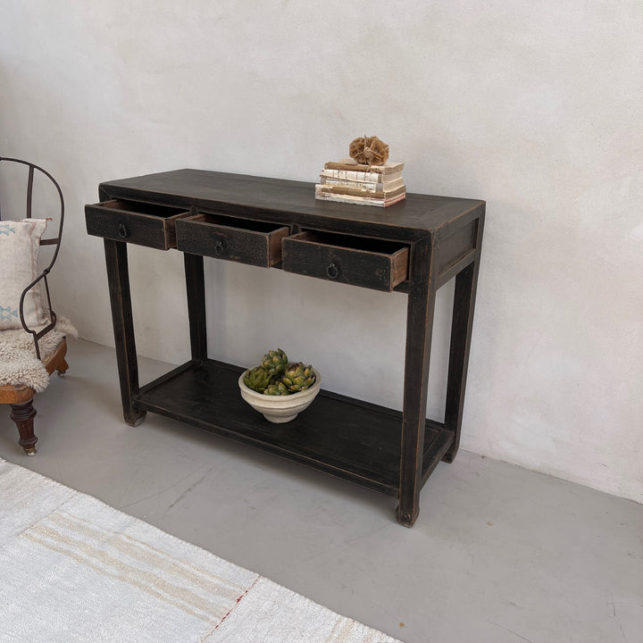 Small Antique Black Console Table | Tamara