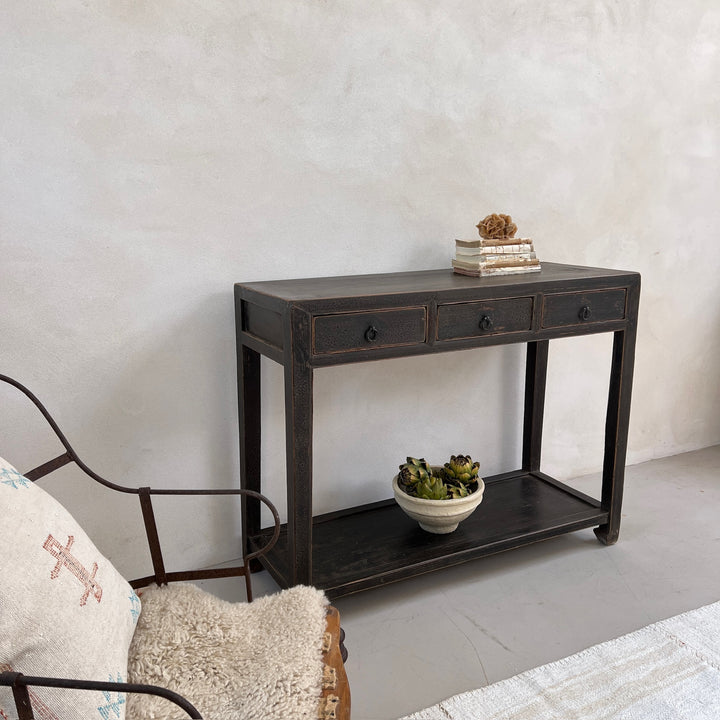 Small Antique Black Console Table | Tamara