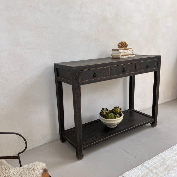 Small Antique Black Console Table | Tamara