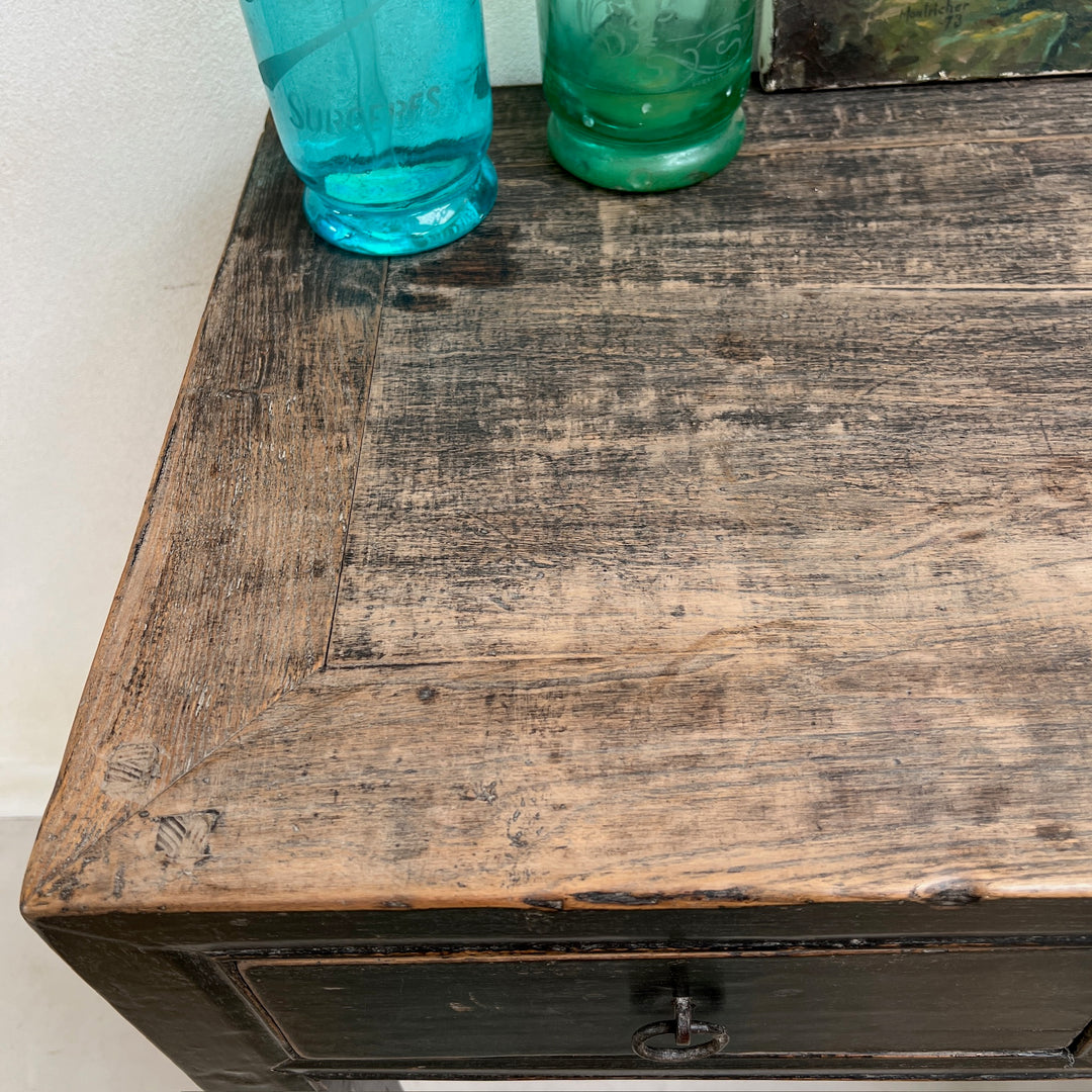 Small Antique Black Console Table | Verity