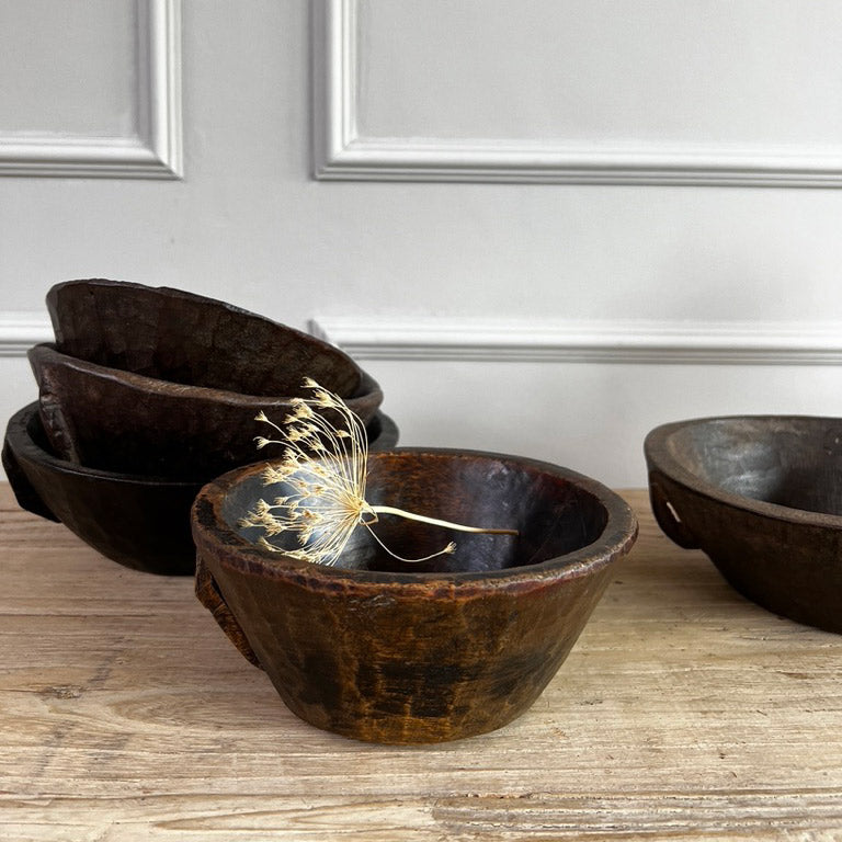 Small Antique wood bowl Zoella main