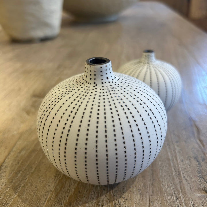 Small handmade ceramic vase | Urchin Brown
