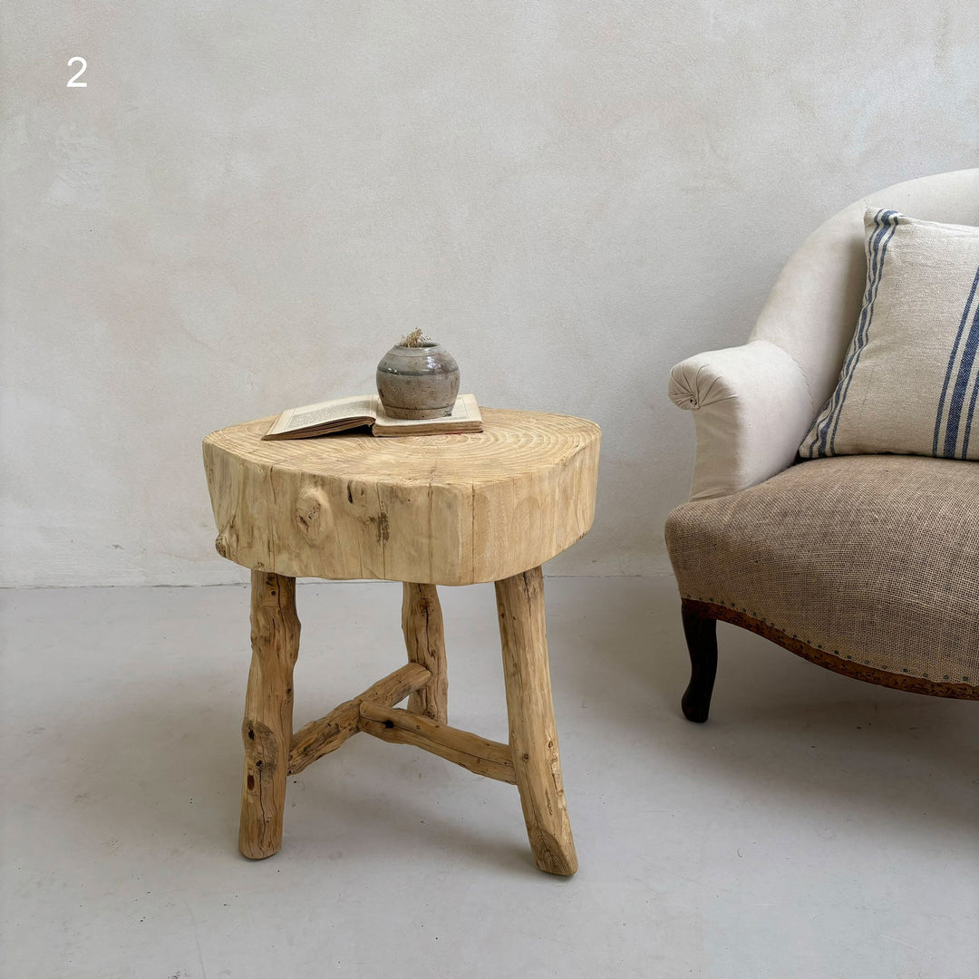Tree trunk side table elm table 2