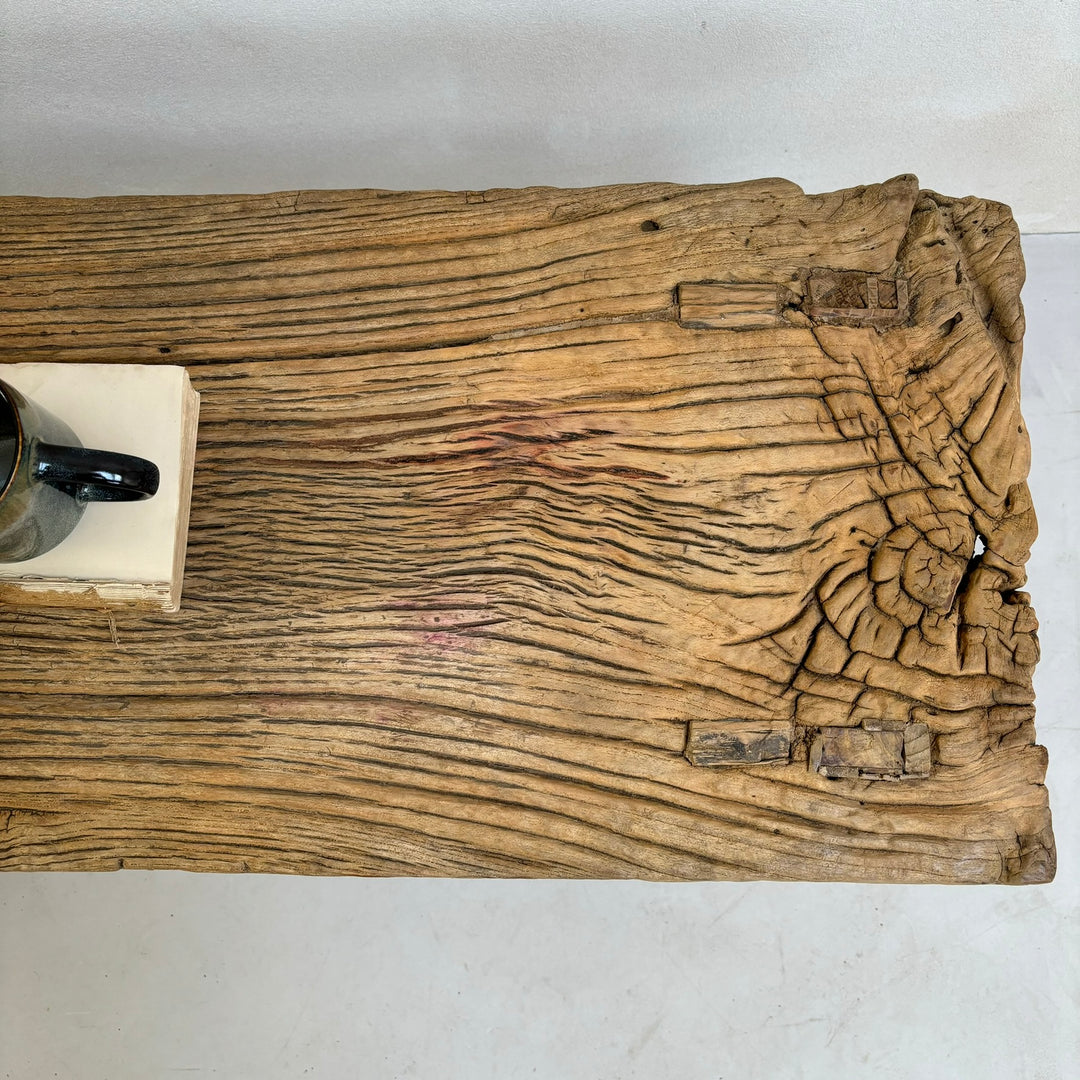 Unique antique elm bench | Hopkins rustic details