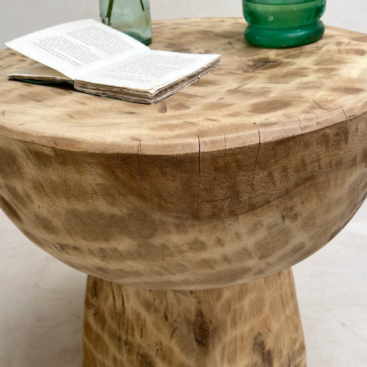 Vintage African Hand Carved Side Table | Malik