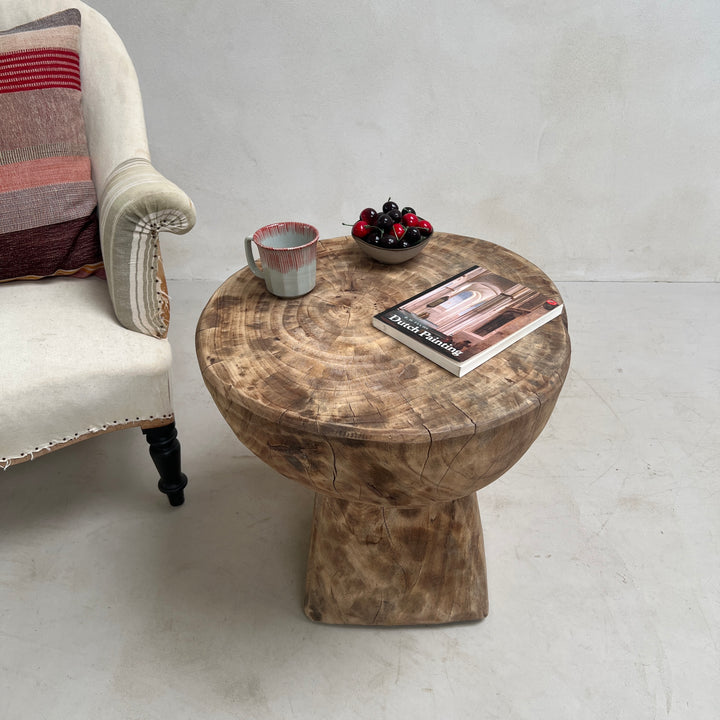 Vintage African Hand Carved Side Table | Umi