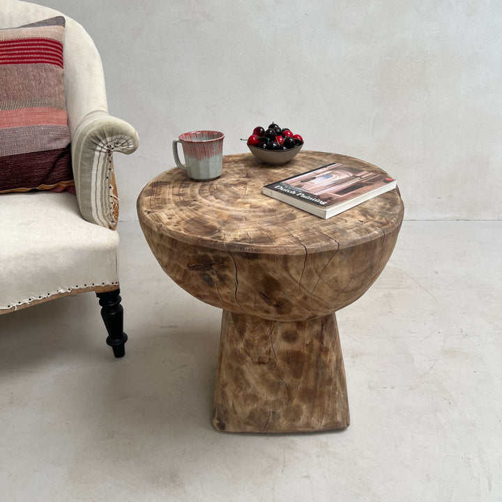 Vintage African Hand Carved Side Table | Umi