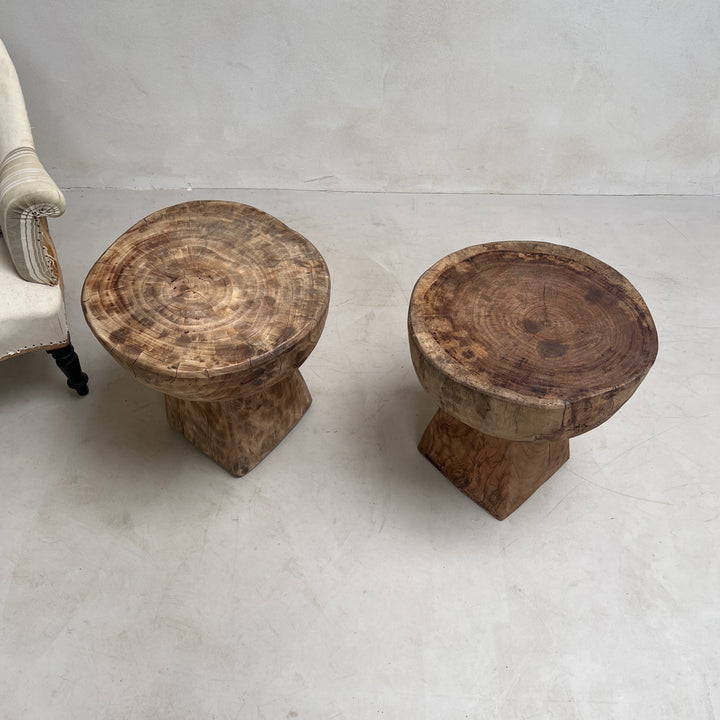 Vintage African Hand Carved Side Table | Umi