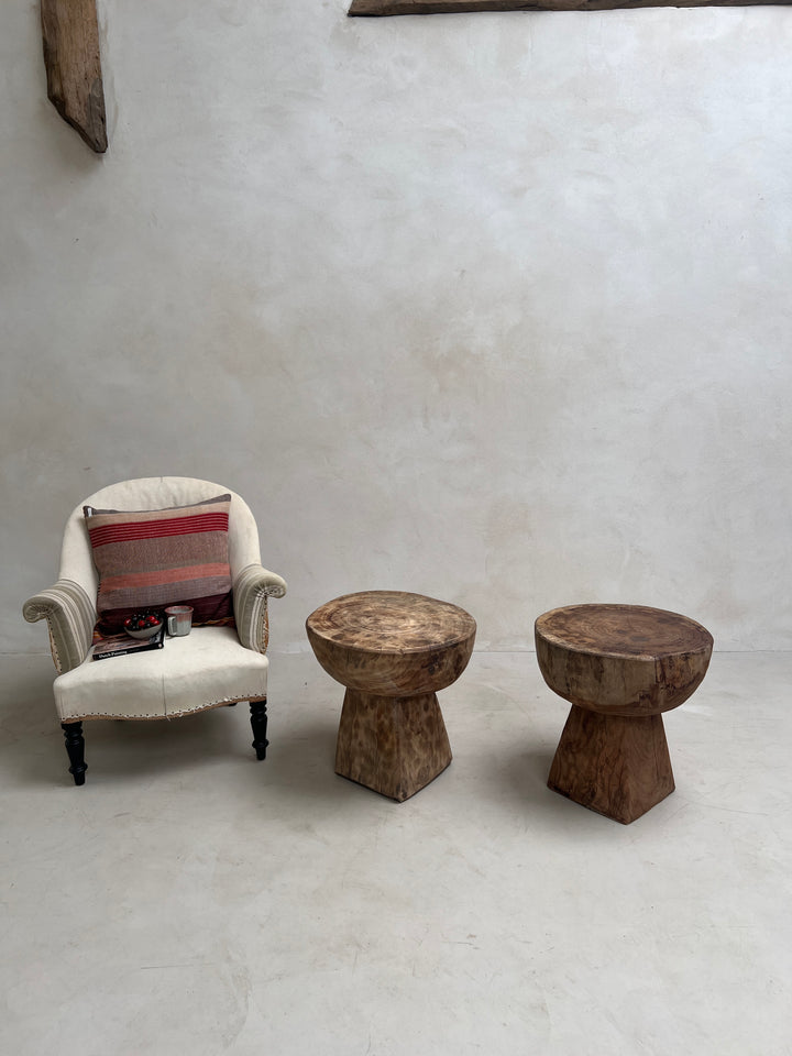 Vintage African Hand Carved Side Table | Umi