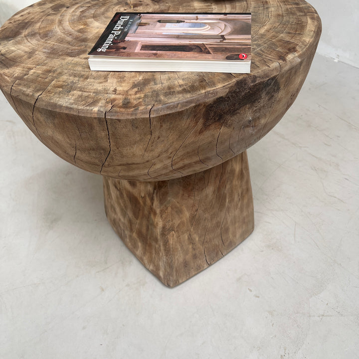 Vintage African Hand Carved Side Table | Umi