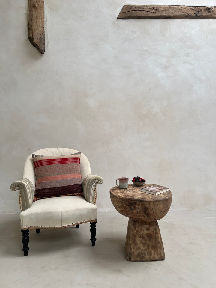 Vintage African Hand Carved Side Table | Umi