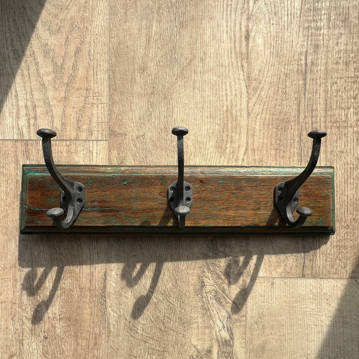 Vintage Wooden Coat Rack | 3 Hooks