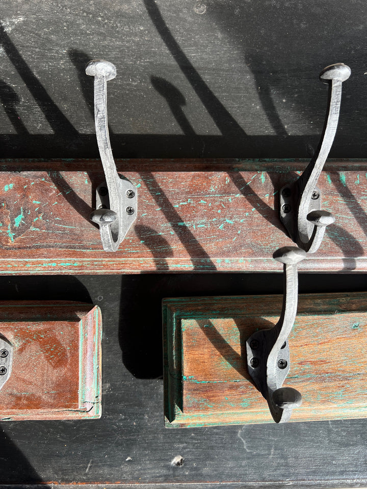 Vintage Wooden Coat Rack | 3 Hooks