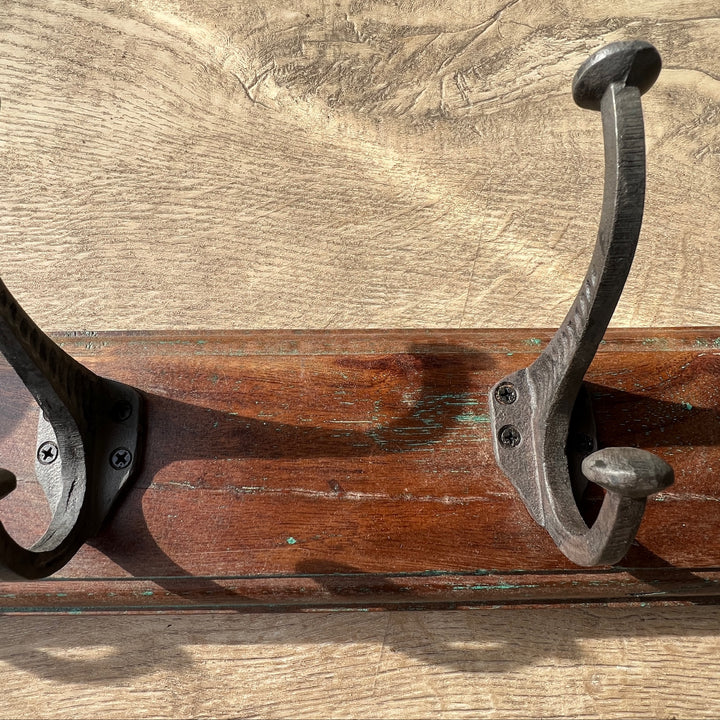 Vintage Wooden Coat Rack | 3 Hooks