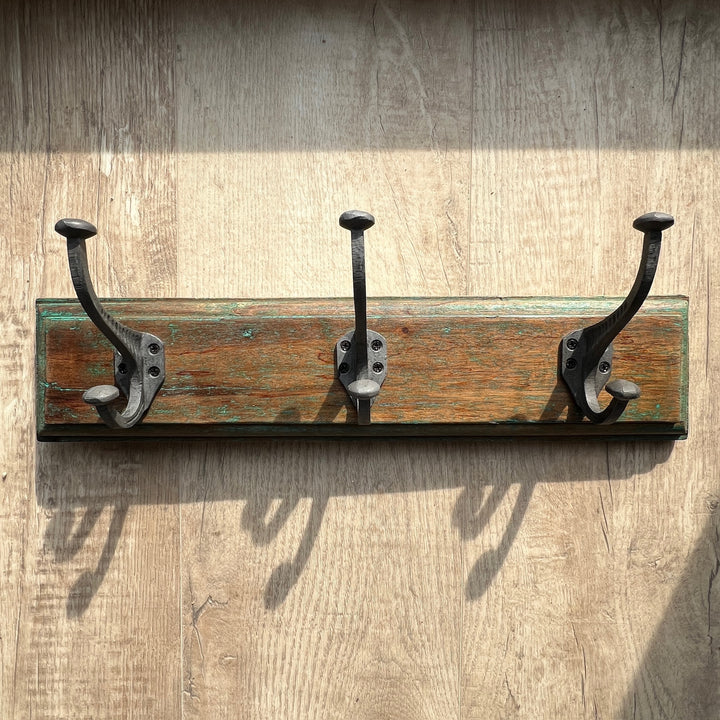 Vintage Wooden Coat Rack | 3 Hooks