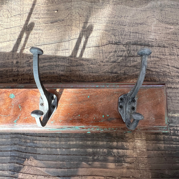 Vintage Wooden Coat Rack | 3 Hooks