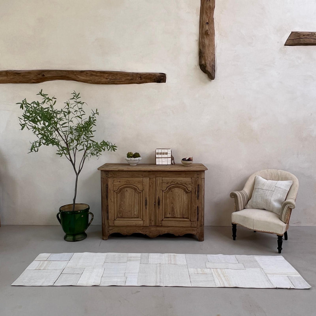 Vintage linen Patchwork runner No: 3, 66cm x 270cm