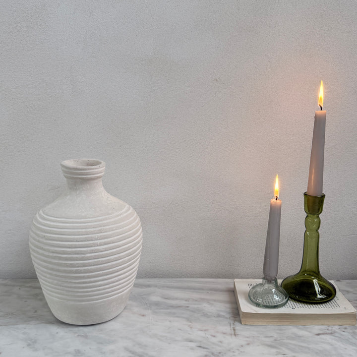 White Carved Natural Organic Vase | Mai