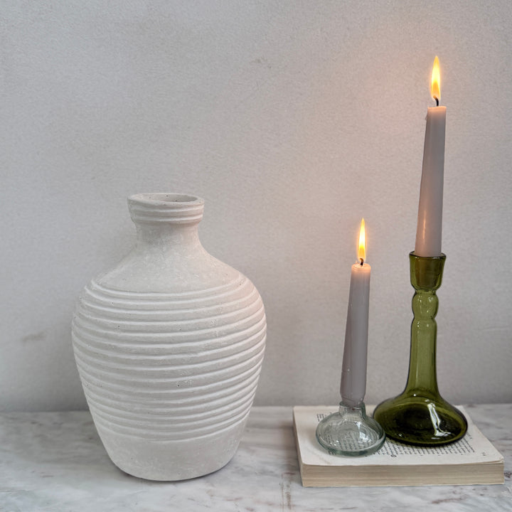 White Carved Natural Organic Vase | Mai