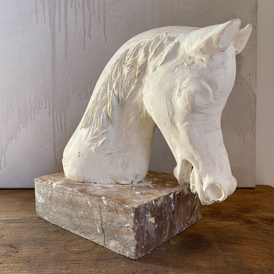 Large Hand Carved Horse Head | Bailiey