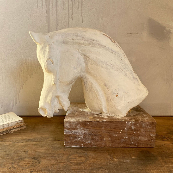 Large Hand Carved Horse Head | Bailiey