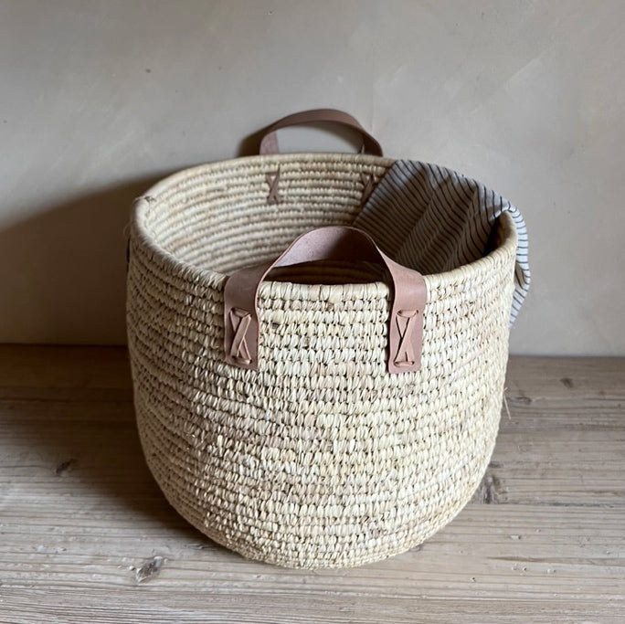 Fireside Basket leather handles