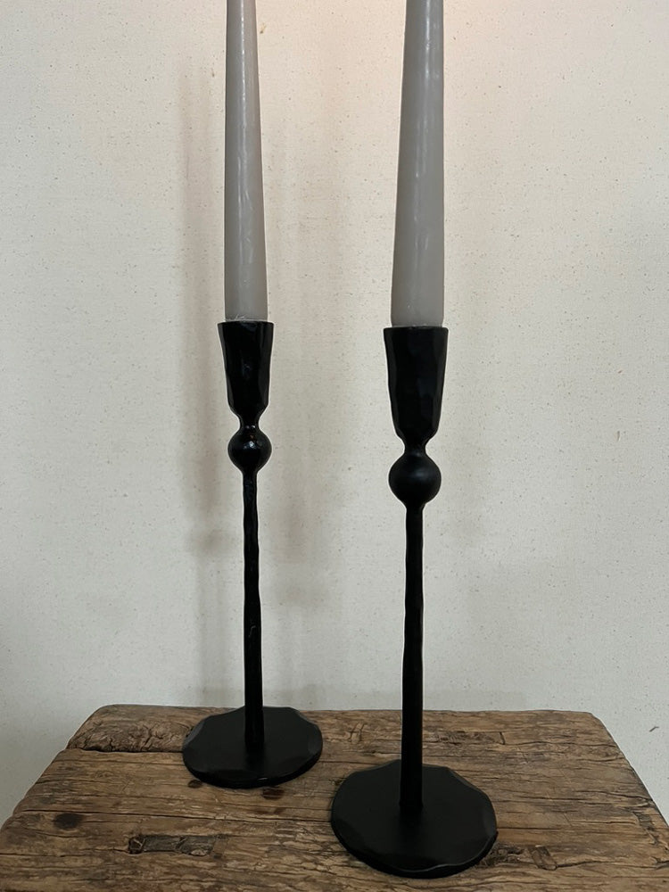 Black Metal Bobble candlestick M