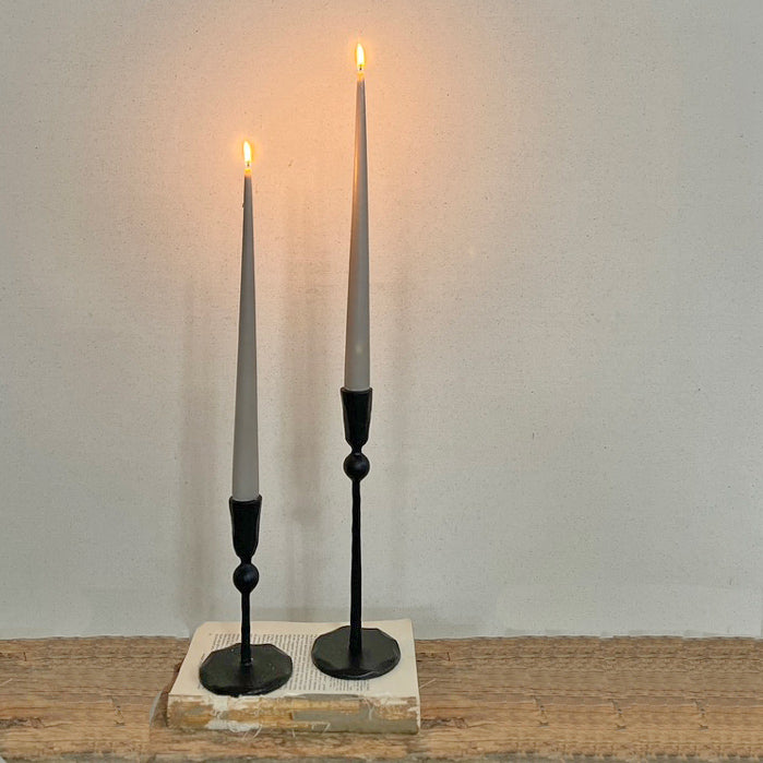 Black Metal Bobble candlestick S