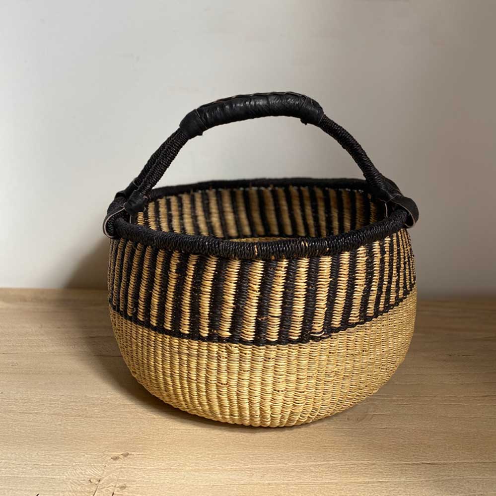 Small Woven African Tote Basket #1 –