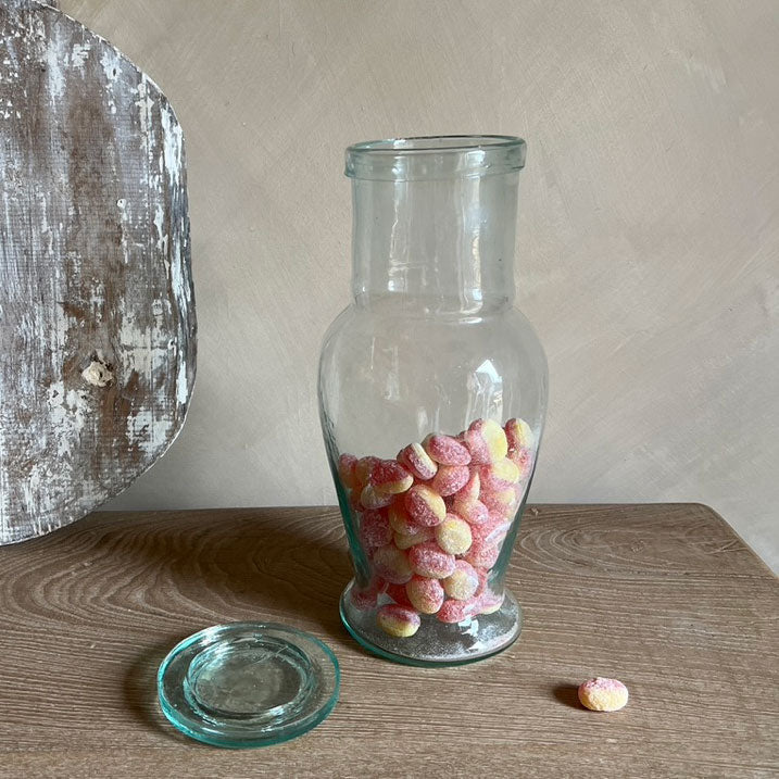Hand blown Moroccan Jar | clear