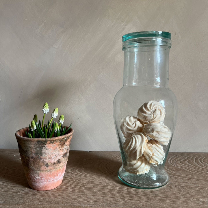 Hand blown Moroccan Jar | clear