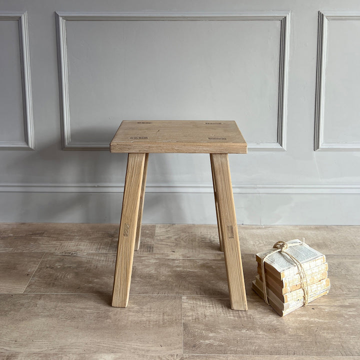 Reclaimed Elm Wood Stool | Dorset