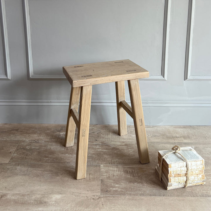 Reclaimed Elm Wood Stool | Dorset