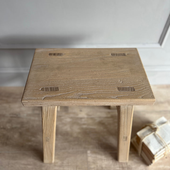 Reclaimed Elm Wood Stool | Dorset