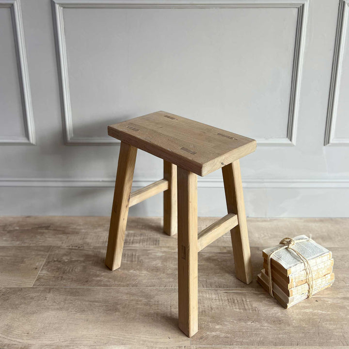 Reclaimed Elm Wood Stool | Dorset