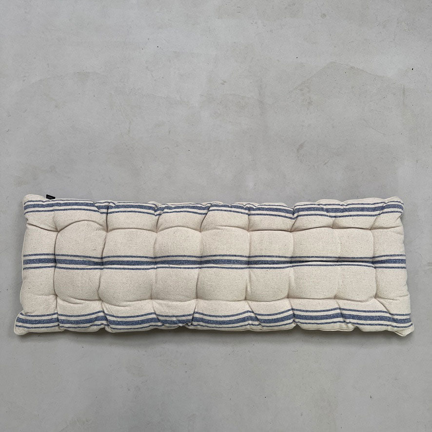 French Blue Stripe Bench Pad