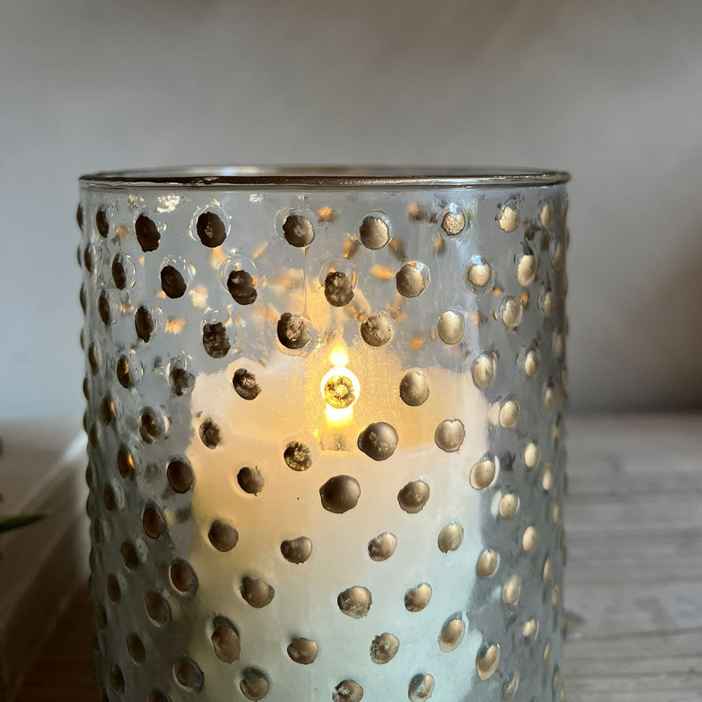Gold Bobble Tealight Holder Large