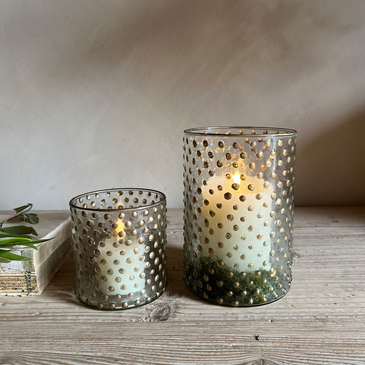 Gold Bobble Tealight Holder Medium