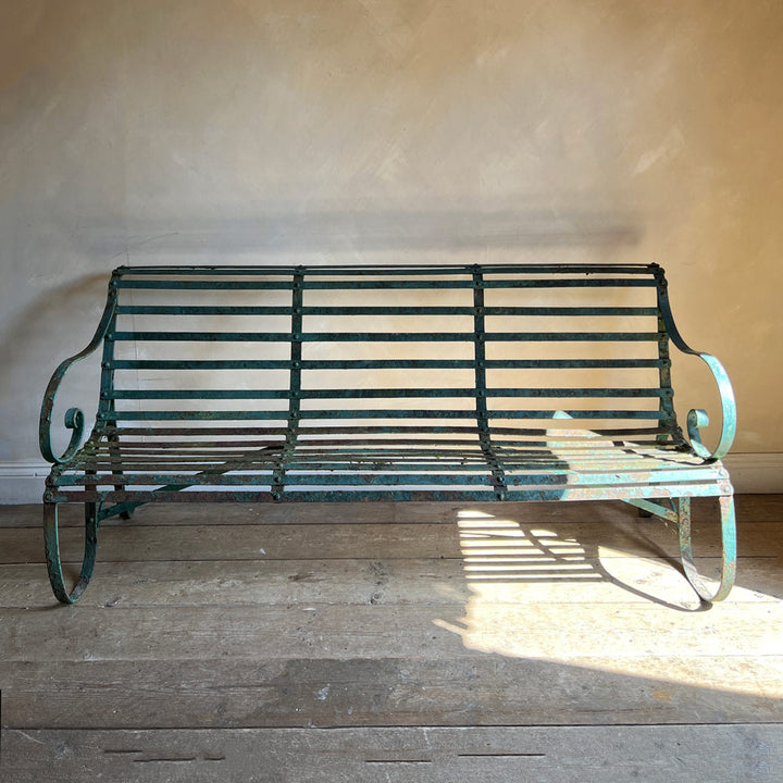 Victorian wrought iron bench